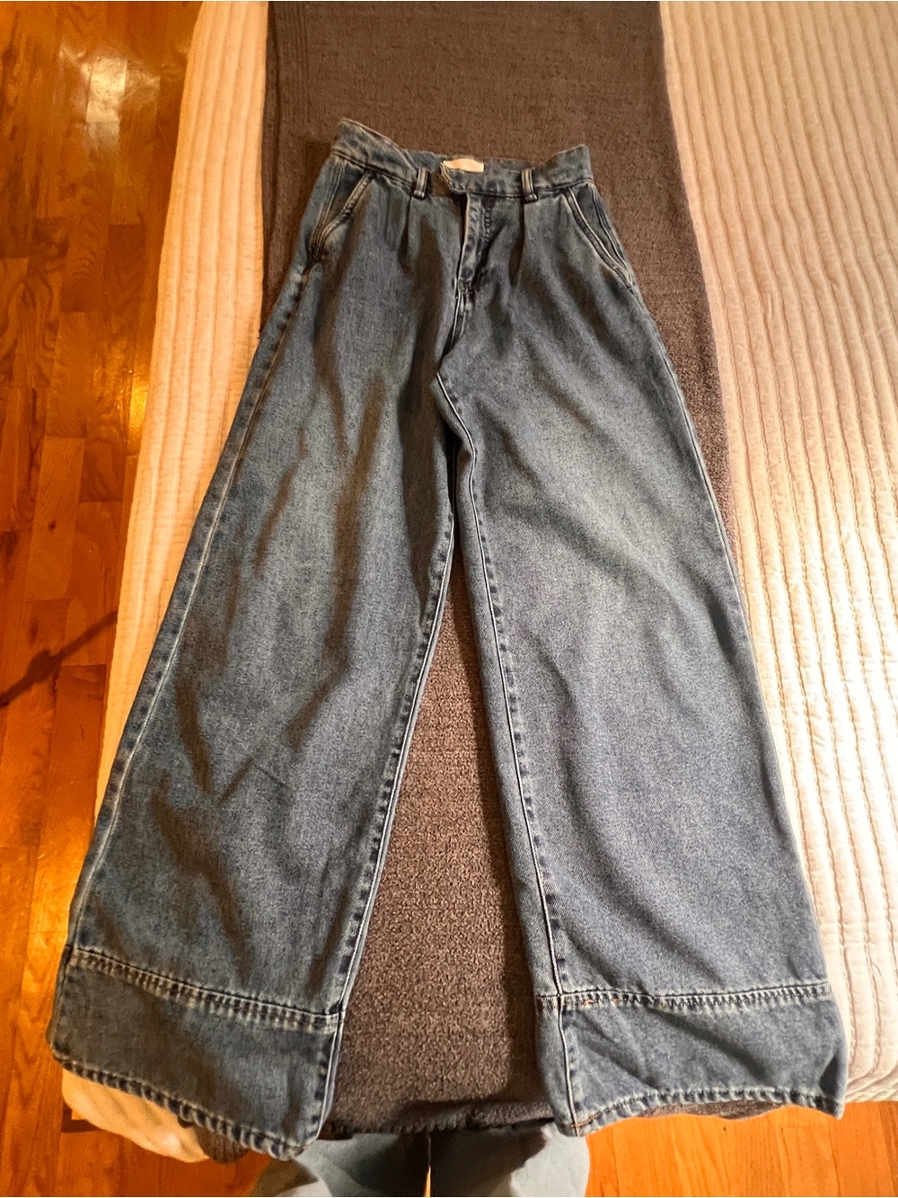 Habitual Wide-Leg Flare Jeans in Faded Blue